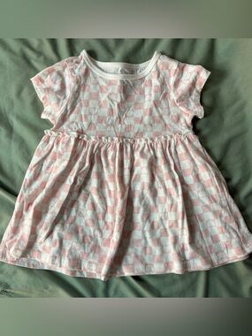 Light pink checkered with heart detail shirt